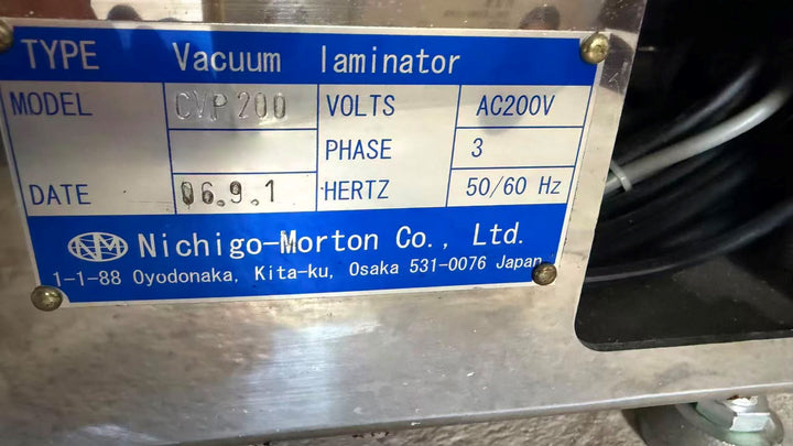 Nichigo-Morton CVP 200 Vacuum Laminator