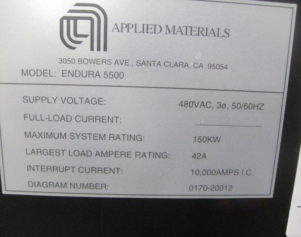 Applied Materials Endura 5500 PVD (Physical Vapor Deposition)