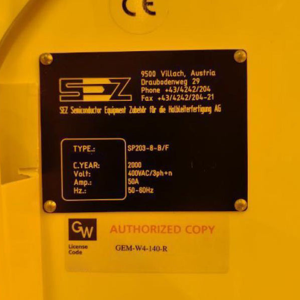 Lam / SEZ 203 Spin Etcher
