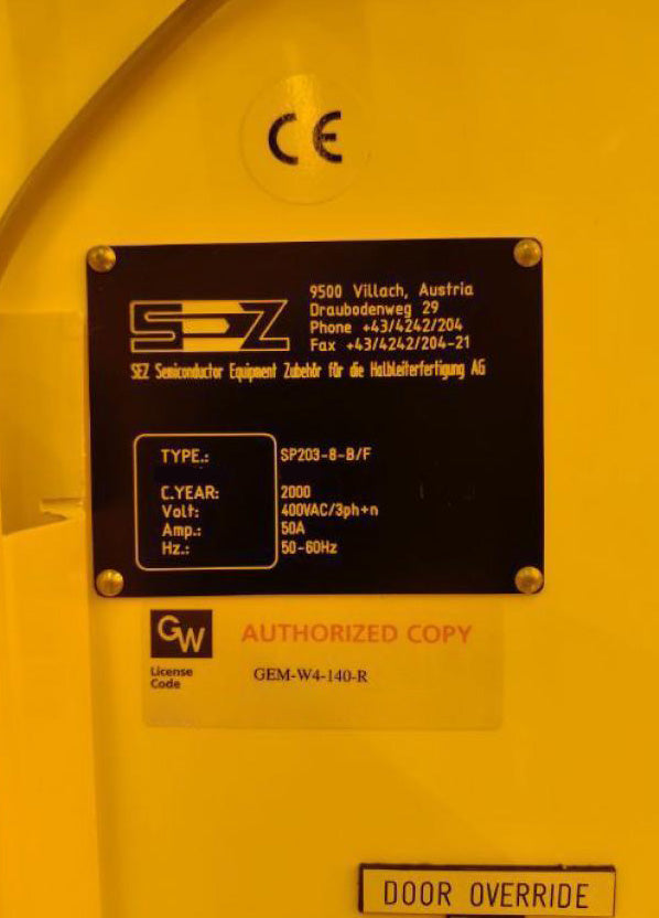 Lam / SEZ 203 Spin Etcher
