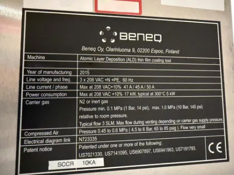 Beneq P 400 A 028 ALD (Atomic Layer Deposition)