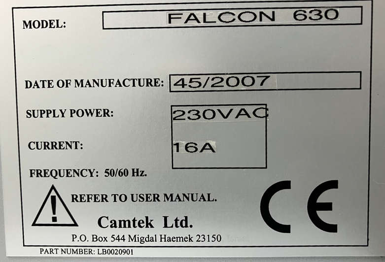 Camtek Falcon 630 Automatic Wafer Optical Inspection System