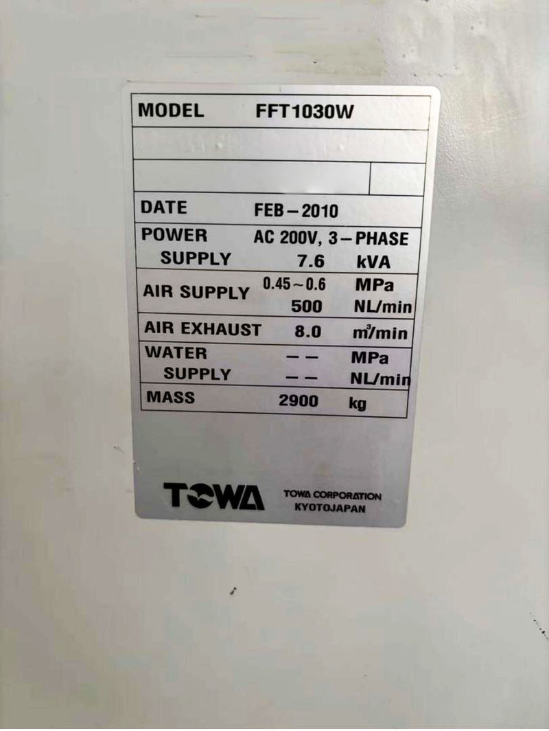 Towa FFT 1030 W Molding System