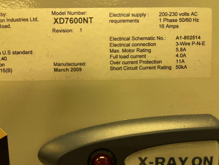 Nordson / Dage XD 7600 NT X-ray Inspection System