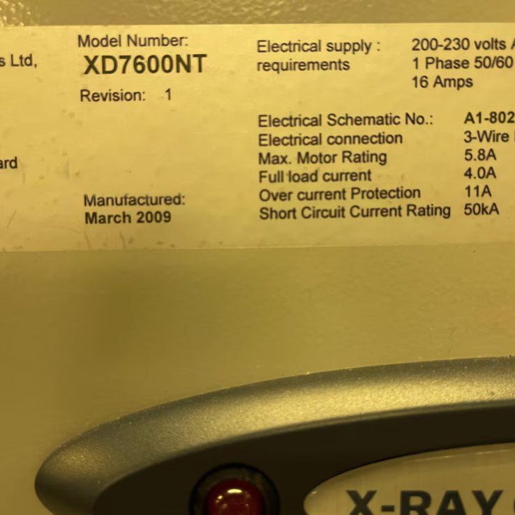 Nordson / Dage XD 7600 NT X-ray Inspection System