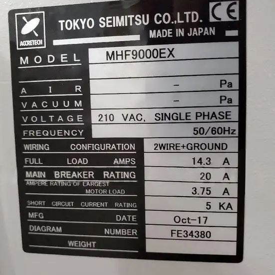 Accretech / TSK MHF 9000 EX Test Head Manipulator