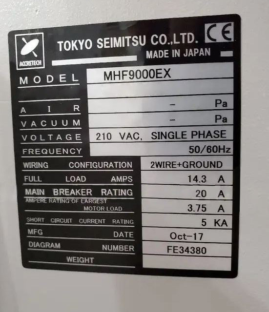 Accretech / TSK MHF 9000 EX Test Head Manipulator