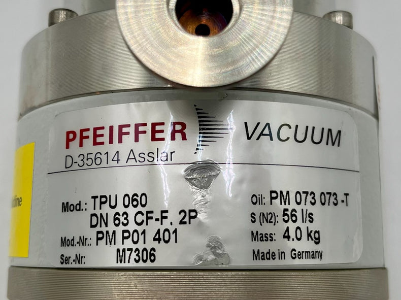 Pfeiffer TPU 060 Turbomolecular Vacuum Pump
