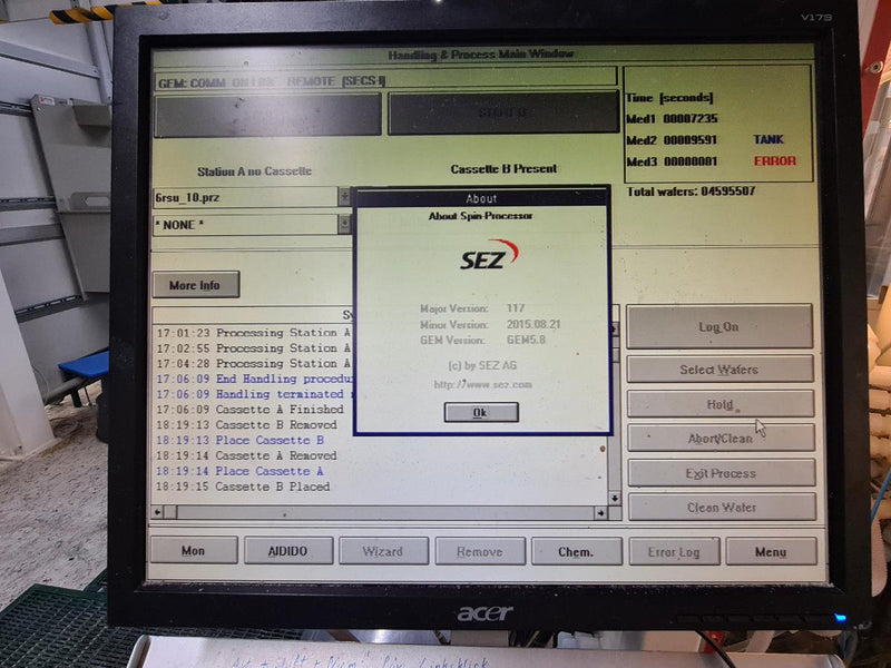 Lam / SEZ SP 203 Spin Etcher