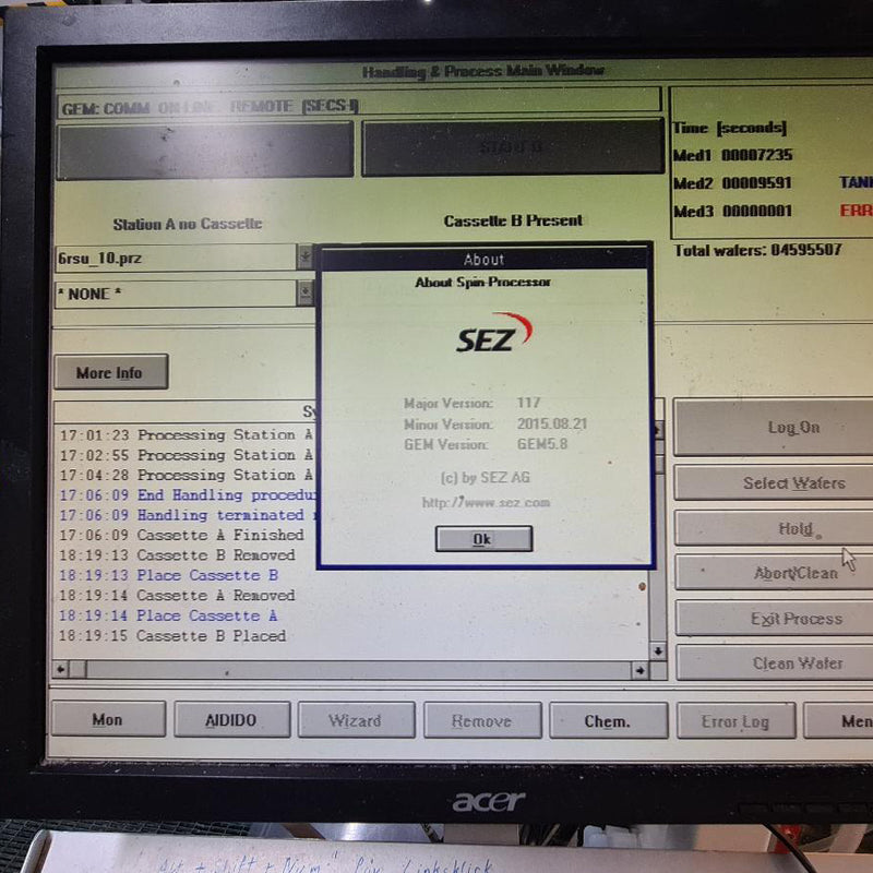 Lam / SEZ SP 203 Spin Etcher