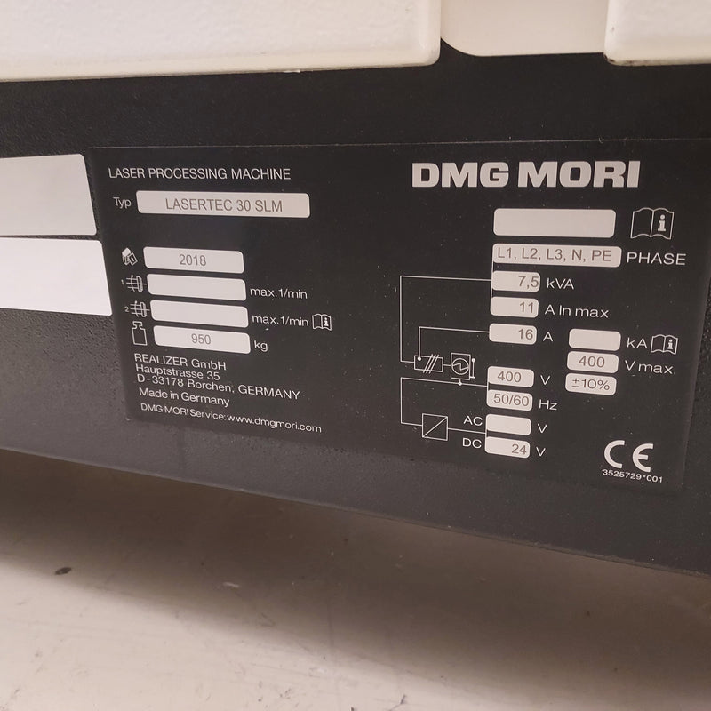 Mori Seiki Lasertec 30 Slim Sinter Laser 3D Printer
