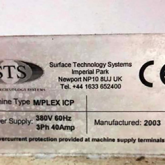 SPTS / STS MACS ICP Etcher (Inductively Coupled Plasma)