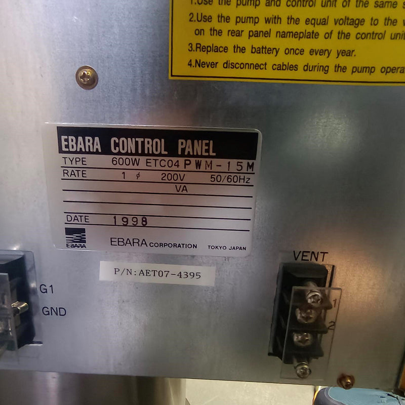 Ebara ET 600 WS Turbo Pump
