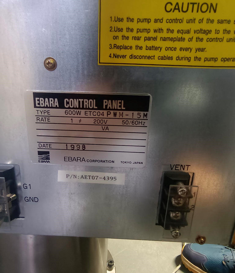 Ebara ET 600 WS Turbo Pump