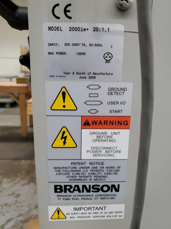 Branson 2000 iW+ Ultrasonic Welder
