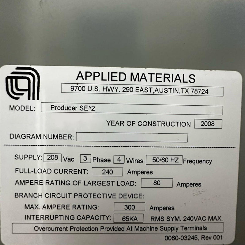 Applied Materials Producer SE CVD (Chemical Vapor Deposition)