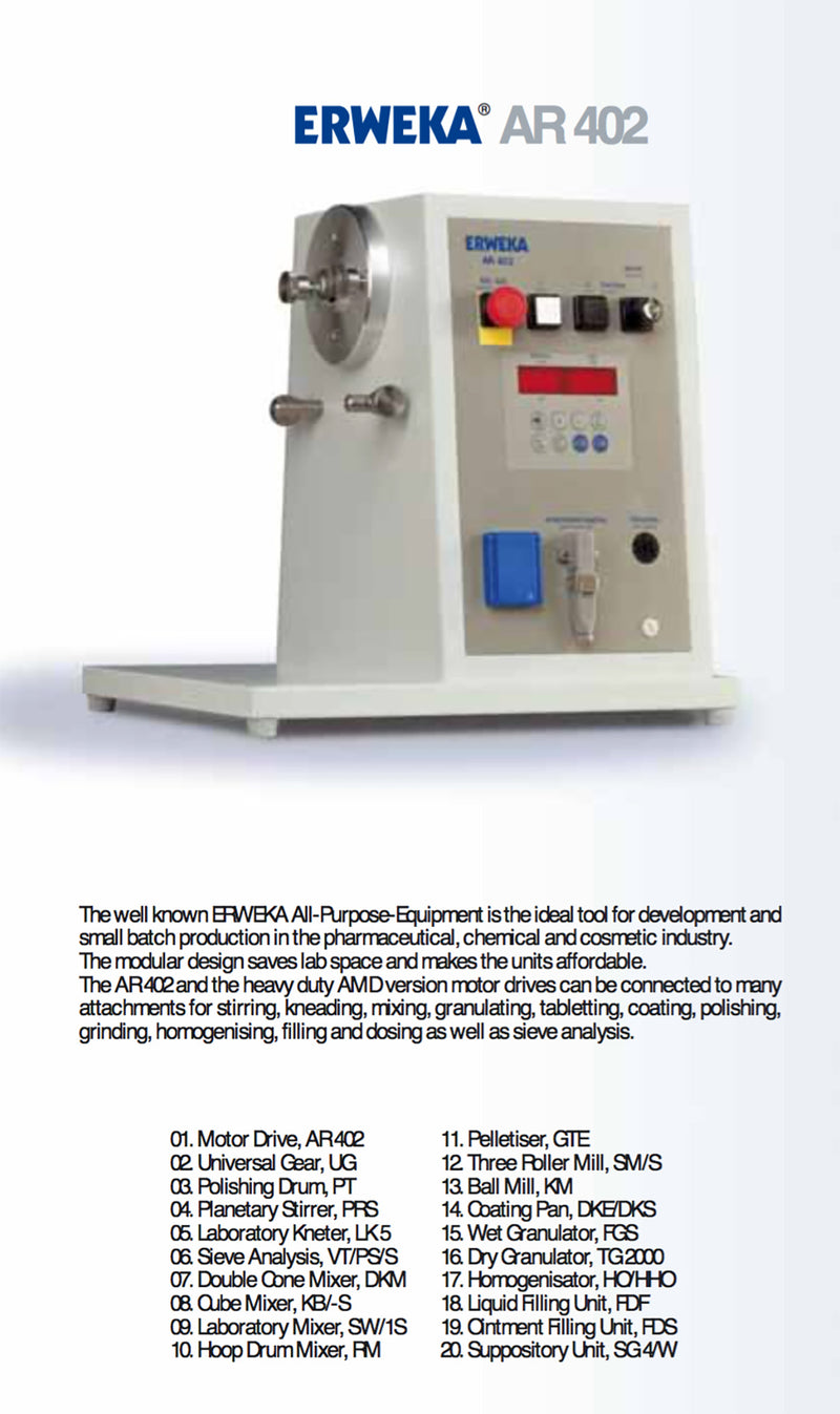 Erweka AR 402 All Purpose Equipment