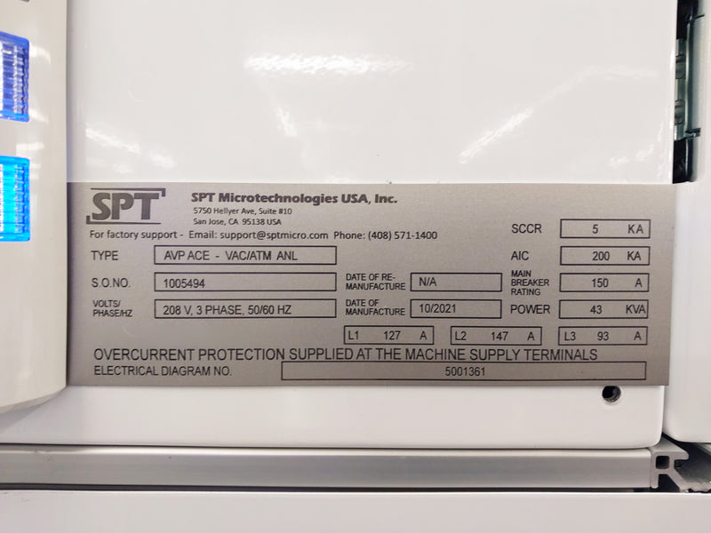 SPT Microtechnologies / Aviza / SVG AVP ACE Vertical Furnace