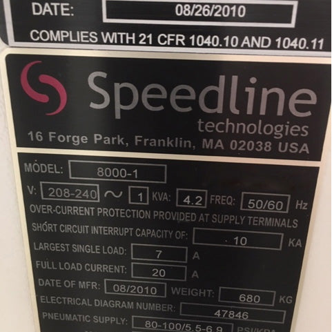 Speedline Camalot 8000 1 Soldering Machine