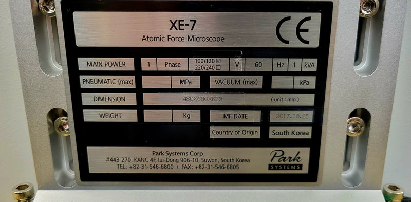 Park XE 7 AFM (Atomic Force Microscope)