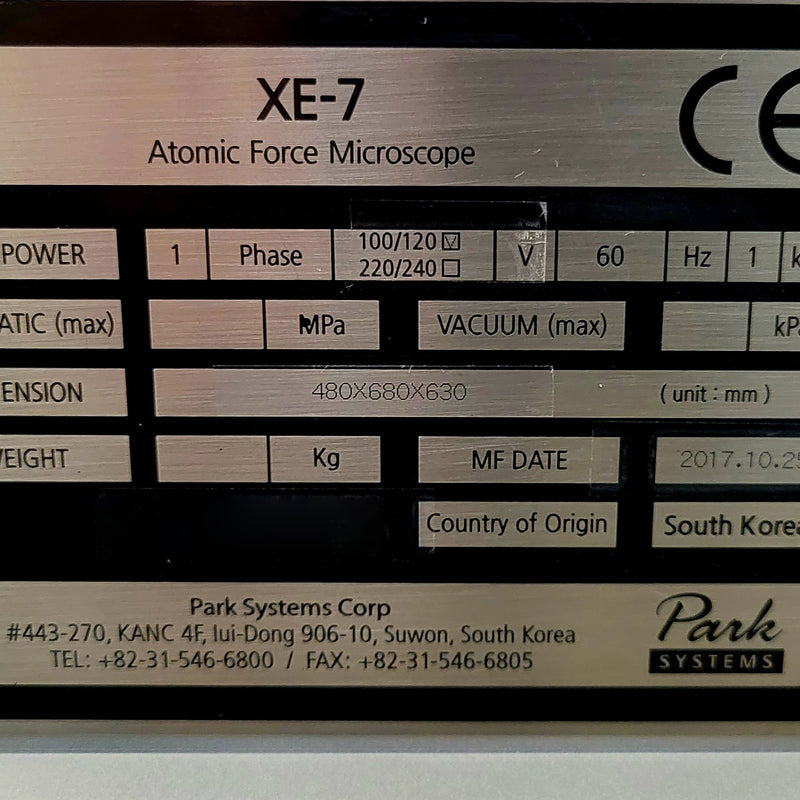 Park XE 7 AFM (Atomic Force Microscope)