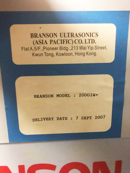 Branson 2000 iW+ Ultrasonic Welder