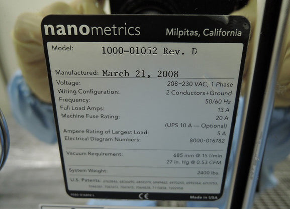 ONTO / Nanometrics Nanospec 9310 Thickness Measuring
