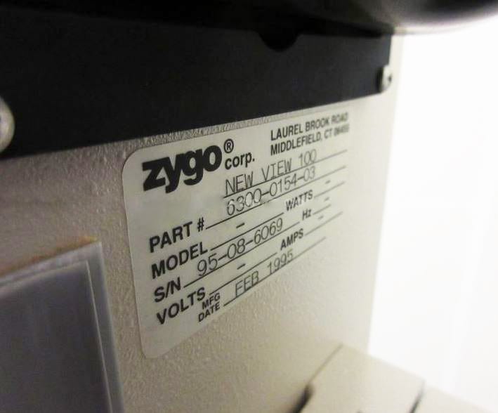 Zygo Newview 100 Optical Surface Profilometer