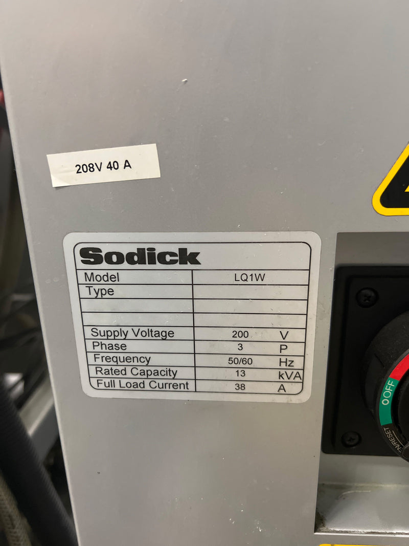 Sodick LQ 1 W Wire EDM (Electrical Discharge Machine)