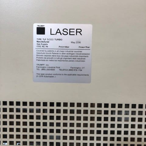 Trumpf L 3050 Laser Cutter