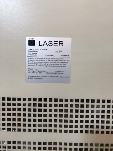 Trumpf L 3050 Laser Cutter