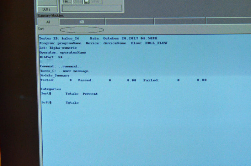 LTX / Credence Personal Kalos Test System