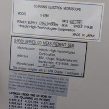 Hitachi S 9380 CD-SEM (Critical Dimension Scanning Electron Microscope)
