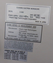 Hitachi S 9380 CD-SEM (Critical Dimension Scanning Electron Microscope)