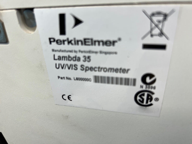 Perkin Elmer Lambda 35 UV-VIS Spectrometer