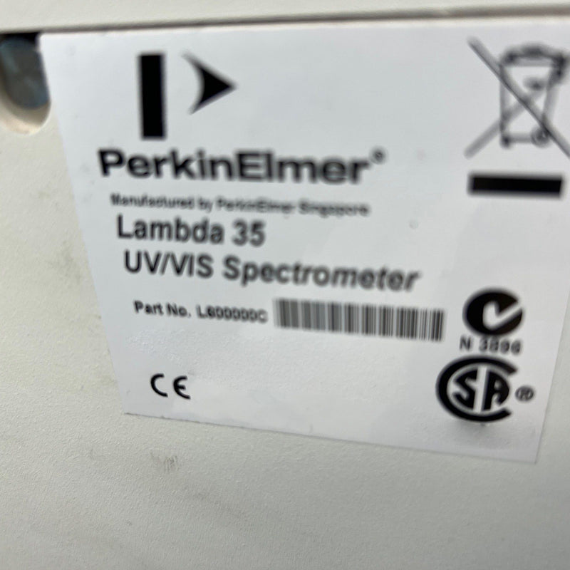 Perkin Elmer Lambda 35 UV-VIS Spectrometer