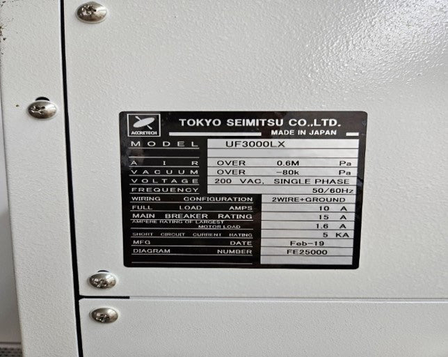 Accretech / TSK UF 3000 LX Automatic Wafer Prober
