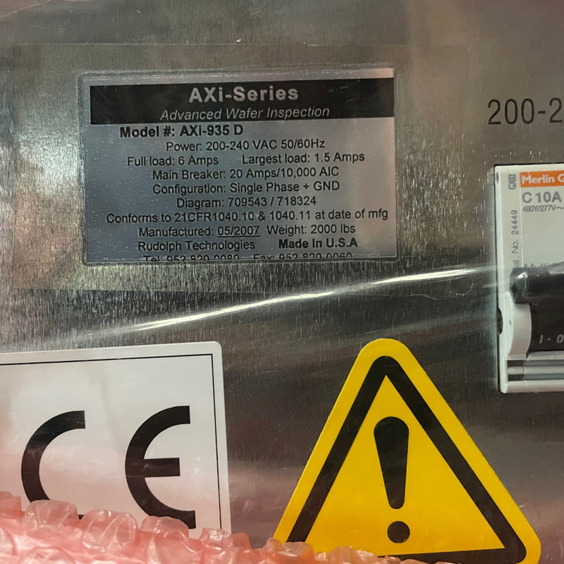 ONTO / Rudolph AXI 935 D Advanced Wafer Inspection