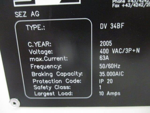 Lam / SEZ DV 34 BF Etcher