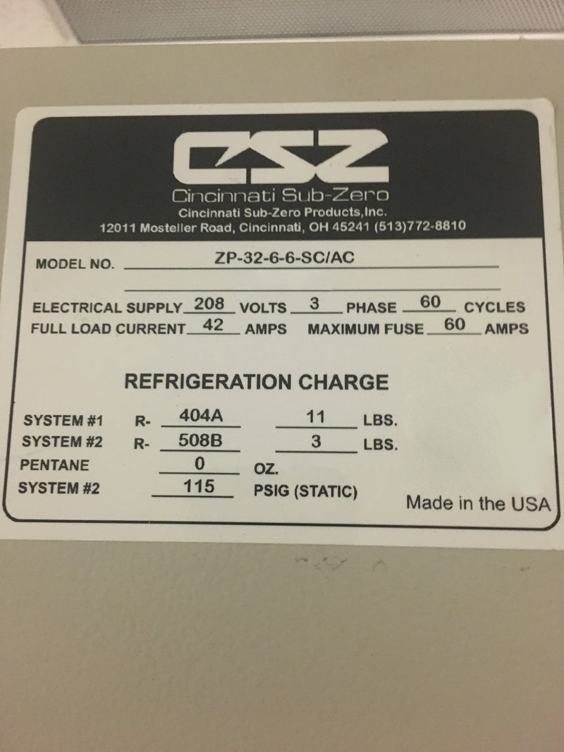 Cincinnati ZP 32-6-6 SC / AC Temperature / Humidity Chamber
