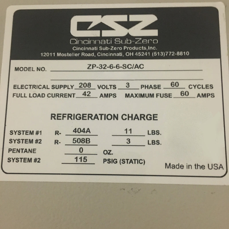 Cincinnati ZP 32-6-6 SC / AC Temperature / Humidity Chamber