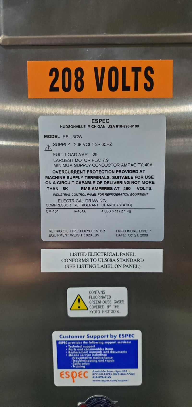 ESPEC ESL 3 CW Environmental Chamber
