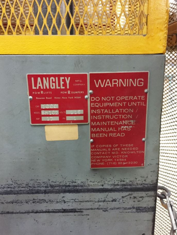 Langley EH 102 Vertical Lift