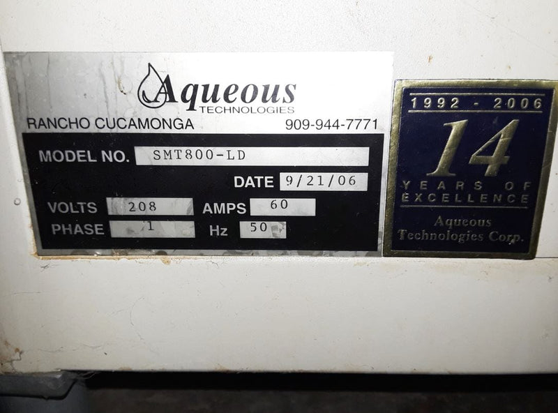 Aqueous SMT 800 LD Batch Washer