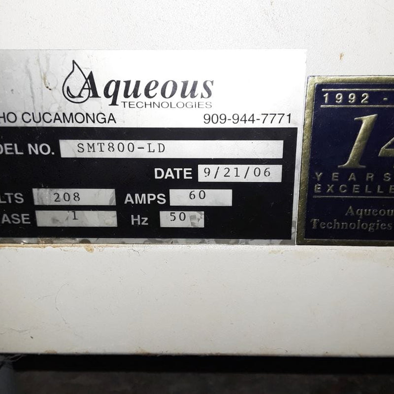Aqueous SMT 800 LD Batch Washer