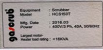 Goscrub HCS 150 T Scrubber