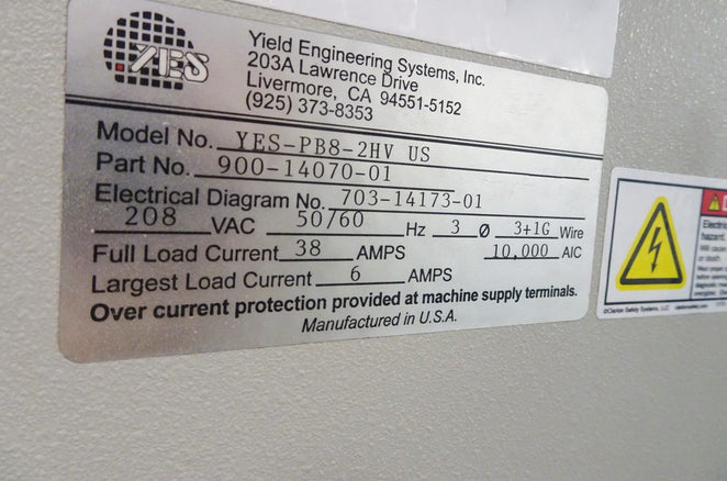 Yes 450 PB 8-2 HV-US Polyimide Bake Oven