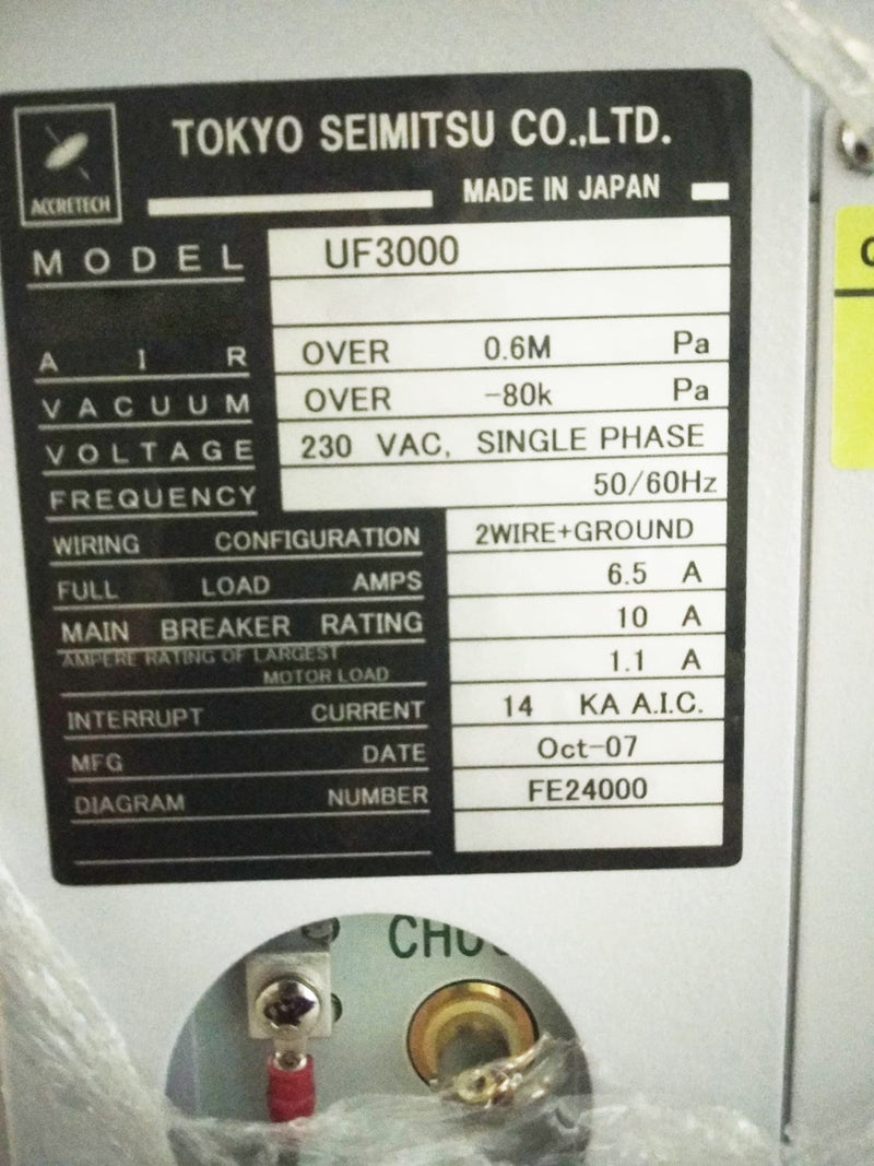 Accretech / TSK UF 3000 Automatic Wafer Prober