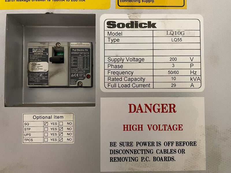 Sodick AQ 55 L Sinker EDM (Electrical Discharge Machine)