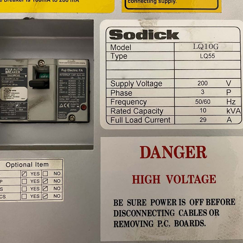Sodick AQ 55 L Sinker EDM (Electrical Discharge Machine)